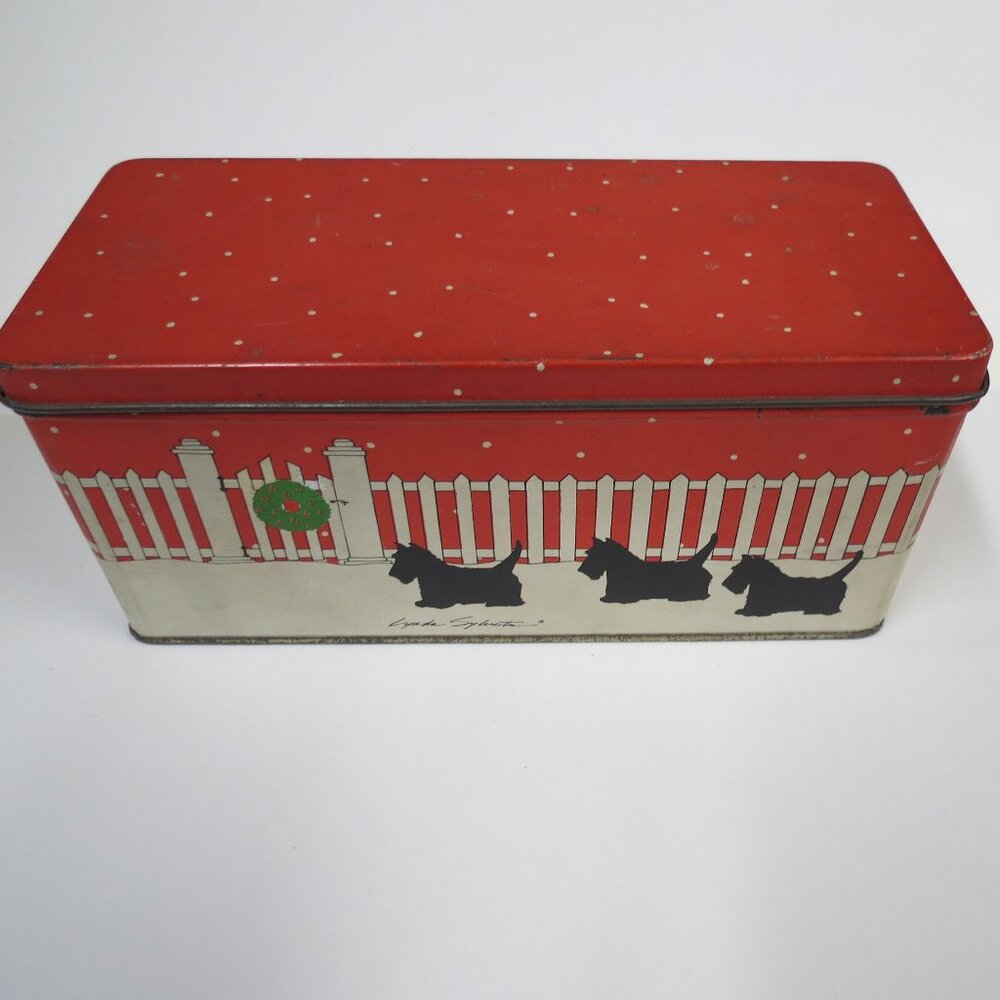 Scottish Terrier Vintage Dept 56 Scottie Dog Tin Lynda Sylvester Holiday
